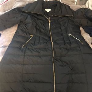 Michael Kors Long Black Puffy Down Jacket